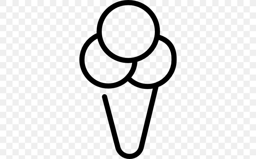 Ice Cream Cones Food Scoops Drawing, PNG, 512x512px, Ice Cream, Black And White, Cooking, Dessert, Drawing Download Free