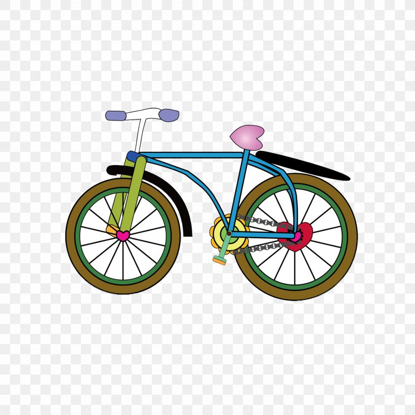 Bicycle Cycling Cartoon, PNG, 2953x2953px, Bicycle, Animation, Bicycle Accessory, Bicycle Frame, Bicycle Part Download Free