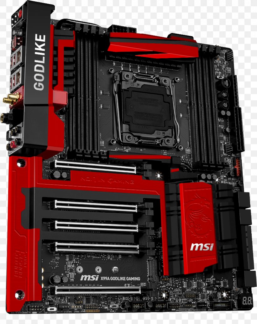 Dell RGB & Hi-Fi GAMING Motherboard X99A GAMING GODLIKE Micro-Star International Intel X99, PNG, 824x1040px, Dell, Asus, Atx, Computer, Computer Accessory Download Free