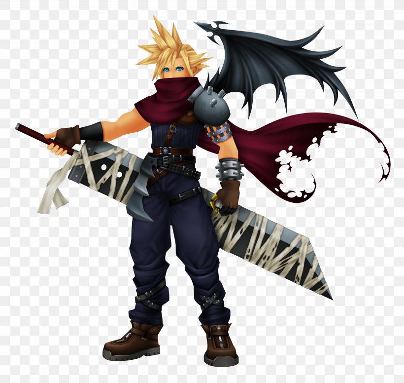 Final Fantasy VII Kingdom Hearts Coded Cloud Strife Kingdom Hearts II Kingdom Hearts: Chain Of Memories, PNG, 4039x3824px, Final Fantasy Vii, Action Figure, Cloud Strife, Costume, Crisis Core Final Fantasy Vii Download Free