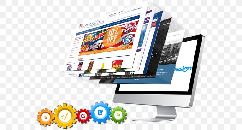 Web Development Responsive Web Design E-commerce Web Hosting Service, PNG, 572x441px, Web Development, Brand, Business, Communication, Computer Monitor Download Free