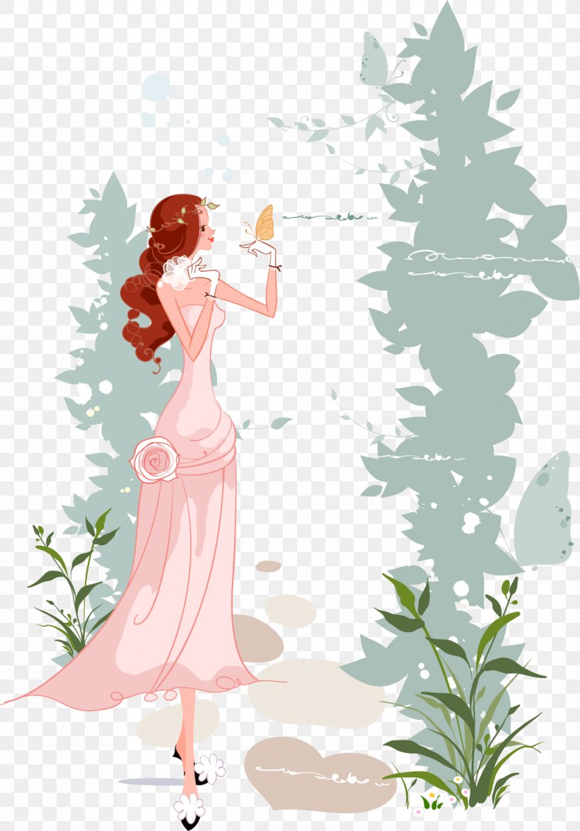 Marriage Bride Illustration, PNG, 1243x1780px, Watercolor, Cartoon, Flower, Frame, Heart Download Free