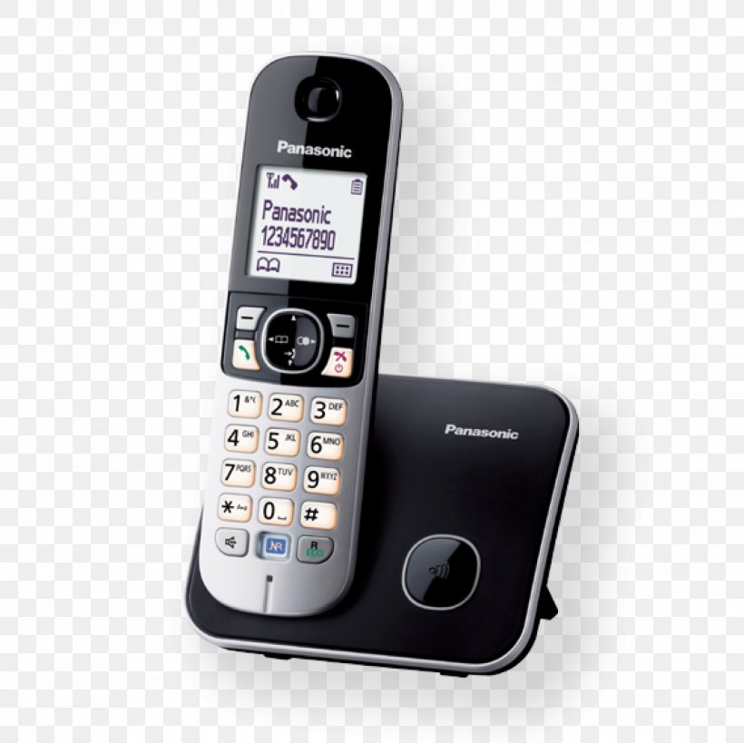 Panasonic KX-TG681 Digital Enhanced Cordless Telecommunications Cordless Telephone, PNG, 1600x1600px, Panasonic, Answering Machine, Business Telephone System, Caller Id, Cellular Network Download Free