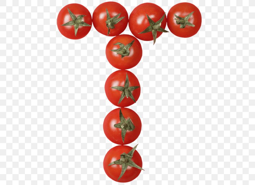 Plum Tomato Letter Food Vegetable, PNG, 595x595px, Plum Tomato, Alphabet, Bush Tomato, Christmas Ornament, Code Download Free