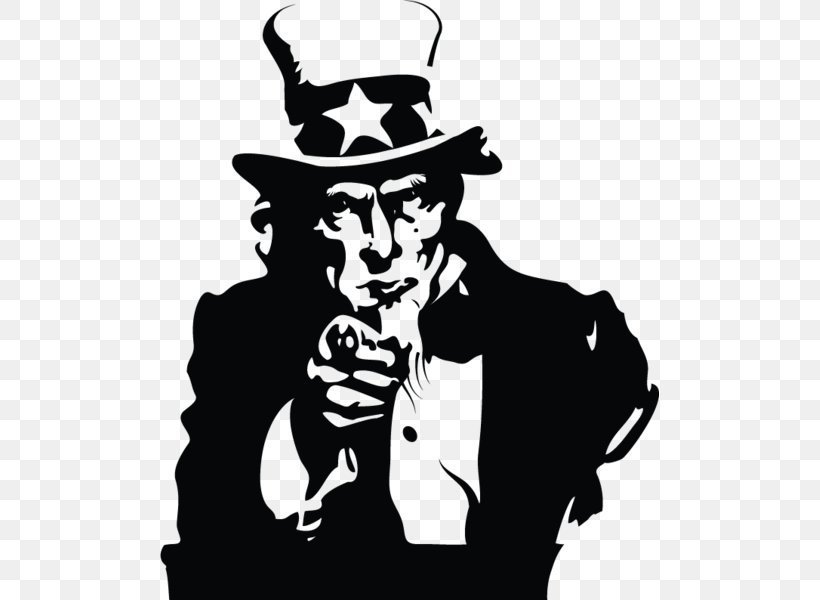 Uncle Sam Propaganda In World War I Poster, PNG, 499x600px, Uncle Sam, Advertising, Art, Black And White, Company Download Free