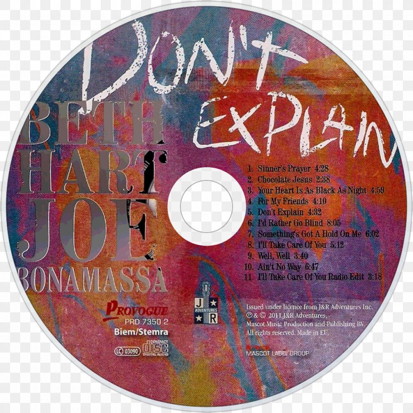 Don't Explain Musician Compact Disc STXE6FIN GR EUR DVD, PNG, 1000x1000px, Musician, Beth Hart, Brak, Centimeter, Compact Disc Download Free