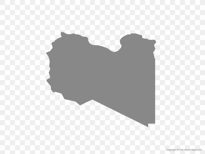 Flag Of Libya Vector Map, PNG, 1000x750px, Libya, Black, Black And White, Blank Map, Brand Download Free
