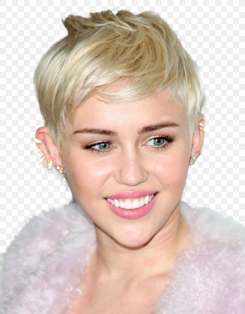 Miley Cyrus Pixie Cut Hairstyle Hair Coloring Bangs, PNG, 1024x1309px, Watercolor, Cartoon, Flower, Frame, Heart Download Free