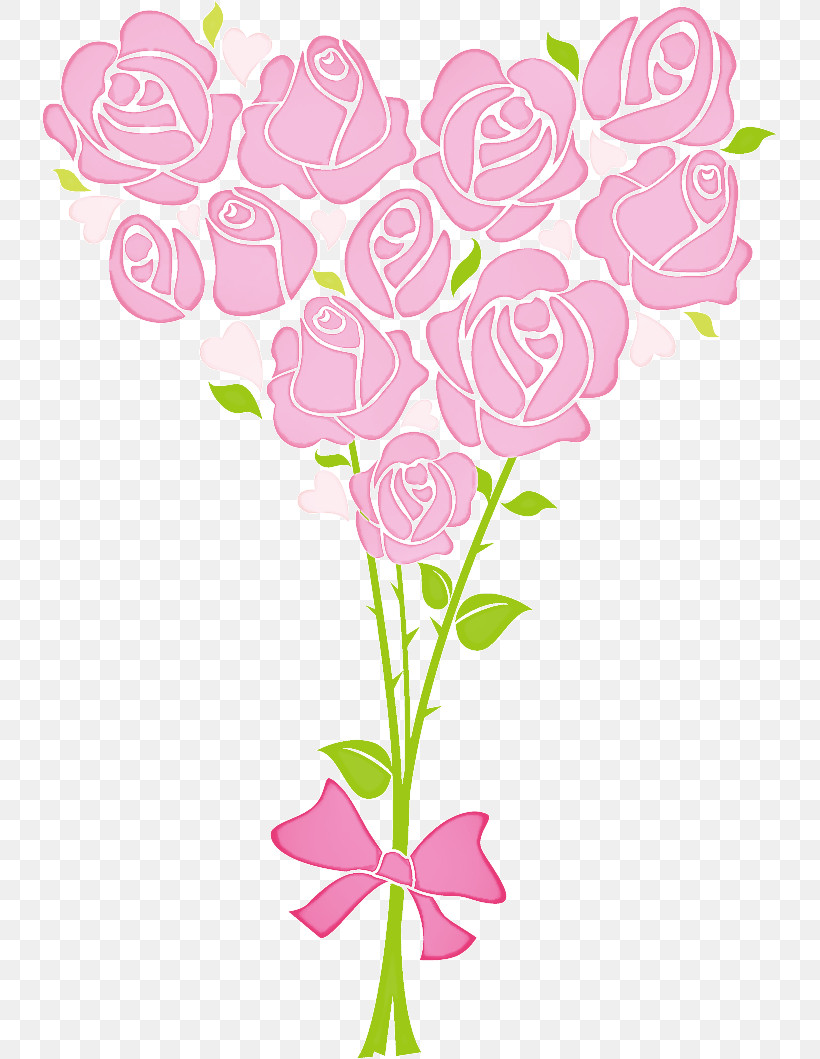 Garden Roses, PNG, 735x1059px, Bunch Flower Cartoon, Bouquet, Cut Flowers, Flower, Garden Roses Download Free