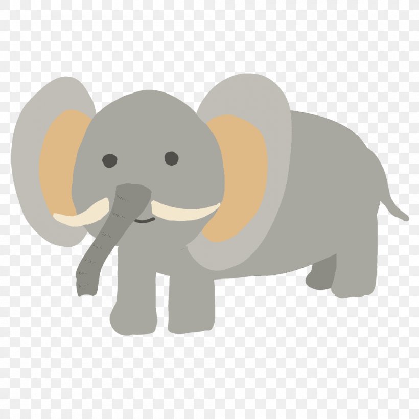 Indian Elephant African Elephant Rhinoceros Clip Art, PNG, 1000x1000px, Indian Elephant, African Elephant, Carnivoran, Cartoon, Dog Like Mammal Download Free