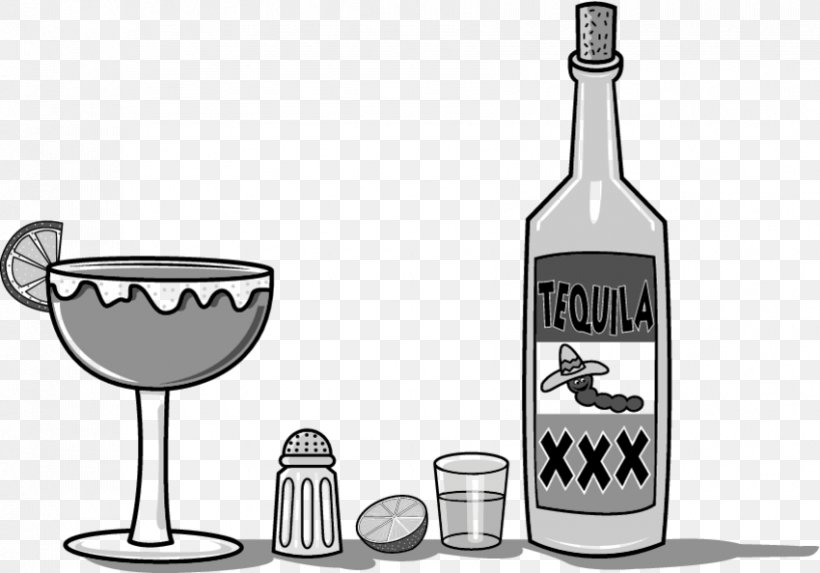 Liqueur Tequila Sunrise Distilled Beverage Clip Art, PNG, 850x594px, Liqueur, Agave Azul, Barware, Black And White, Blue Curacao Download Free