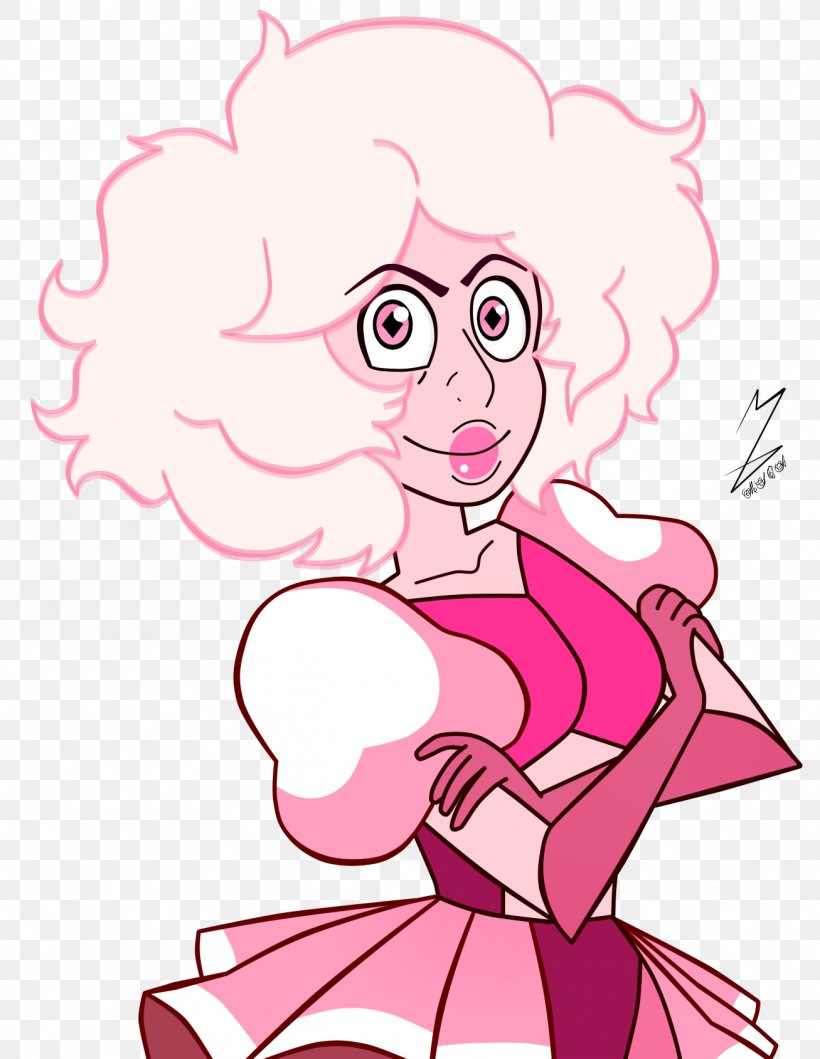 Pink Diamond Garnet Fan Art Drawing, PNG, 1307x1689px, Watercolor, Cartoon, Flower, Frame, Heart Download Free