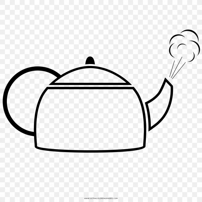 Drawing Teapot Coloring Book Kettle Painting, PNG, 1000x1000px, Drawing, Adult, Area, Artwork, Black Download Free