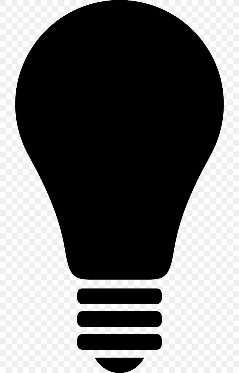 Incandescent Light Bulb Lamp Clip Art, PNG, 716x1280px, Light, Black, Black And White, Compact Fluorescent Lamp, Electric Light Download Free