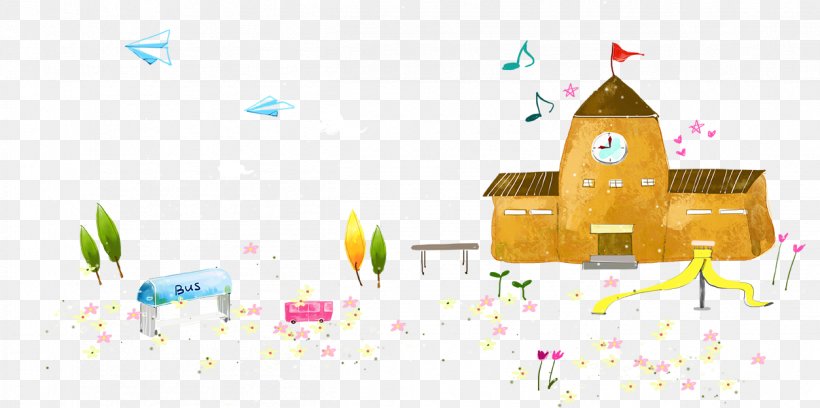 Cartoon School Illustration, PNG, 1253x624px, Cartoon, Architecture, Art, Brand, Campus Download Free