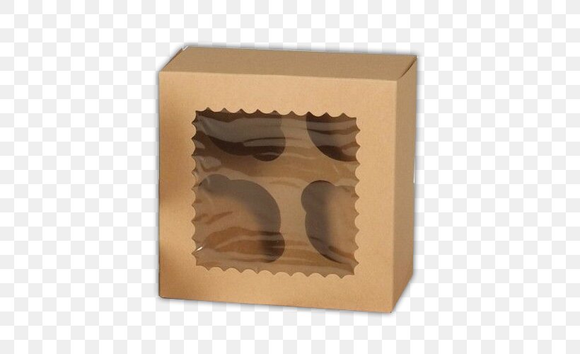 Cupcake Box Kraft Paper Window Tart, PNG, 500x500px, Cupcake, Box, Cake, Card Stock, Cardboard Download Free
