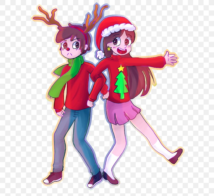 Dipper Pines Mabel Pines Christmas Drawing DeviantArt, PNG, 600x750px, Dipper Pines, Alex Hirsch, Art, Cartoon, Christmas Download Free