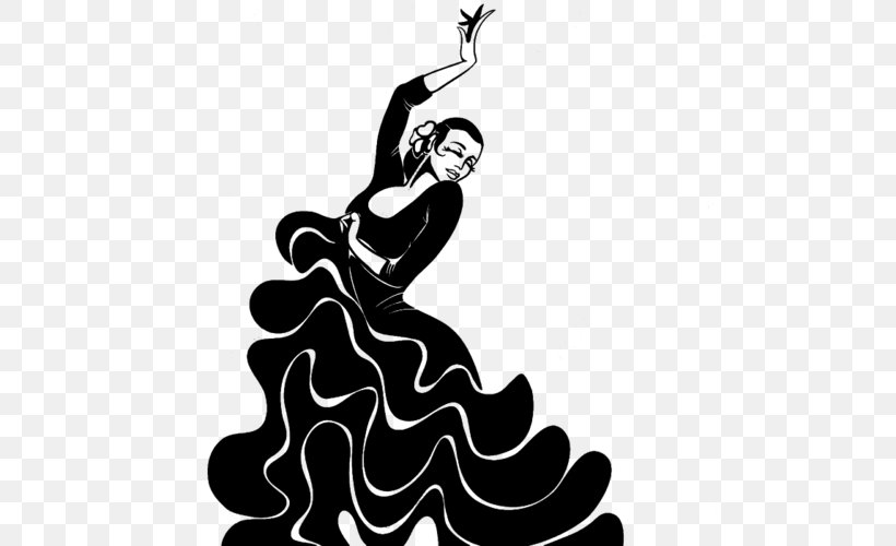 Flamenco Dancer Drawing Dance Party, PNG, 500x500px, Flamenco, Art, Artwork, Black, Black And White Download Free
