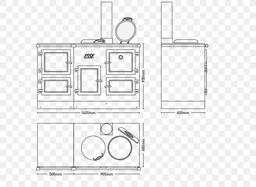 Cooking Ranges Cooker Stove ESSE Skandinavia AS Oven, PNG, 600x600px, Cooking Ranges, Area, Black And White, Brand, Cook Stove Download Free
