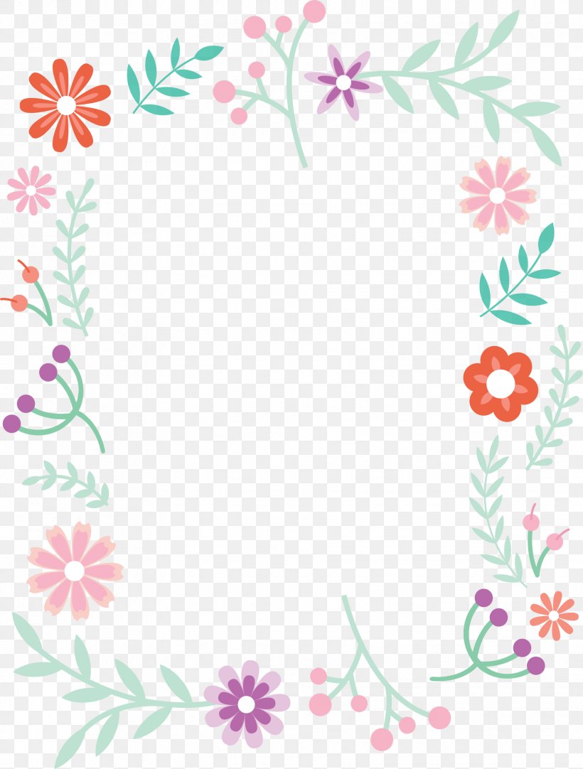 Small Fresh Cute Borders, PNG, 1859x2455px, Paper, Area, Drawing, Floral Design, Flower Download Free