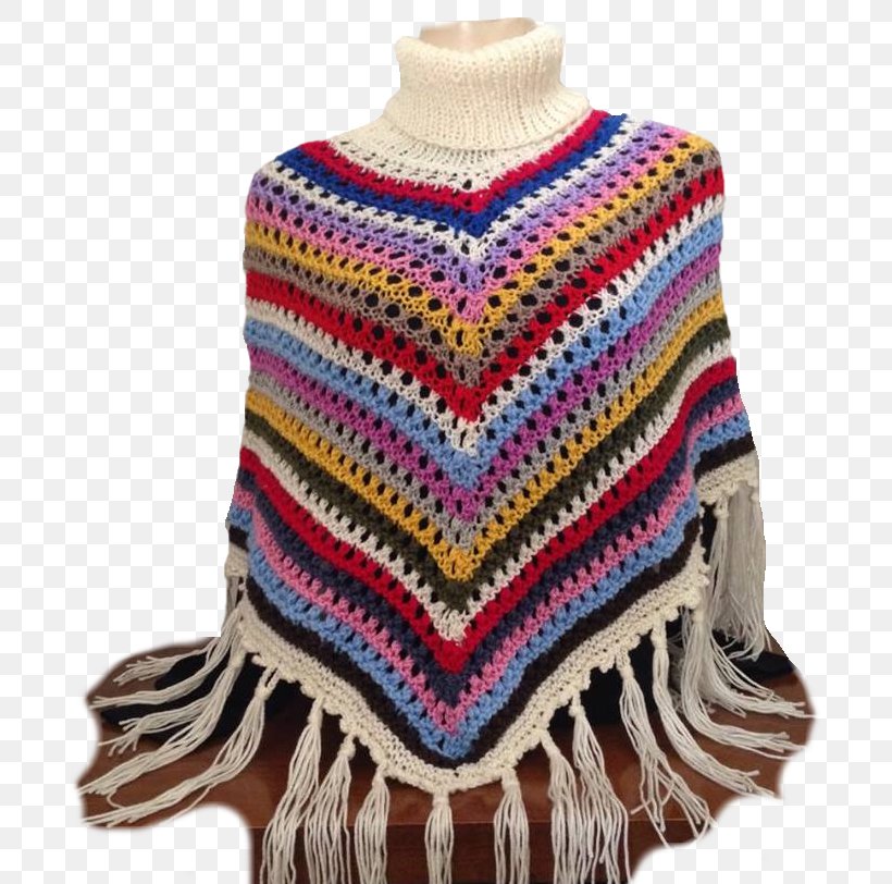 Poncho Crochet Warp Knitting Hand-Sewing Needles, PNG, 689x812px, Poncho, Clothing, Collar, Craft, Crochet Download Free