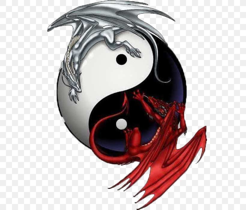 Yin And Yang Chinese Dragon Japanese Dragon, PNG, 561x700px, Yin And Yang, Bicycle Helmet, Chinese Dragon, Dragon, Fantasy Download Free