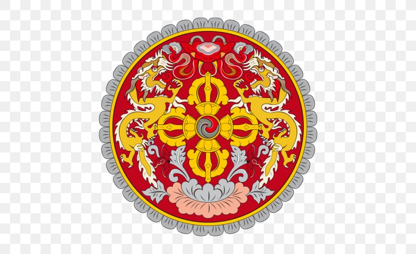 Emblem Of Bhutan National Symbols Of Bhutan Flag Of Bhutan National Emblem, PNG, 500x500px, Bhutan, Coat Of Arms, Coat Of Arms Of Finland, Coat Of Arms Of Russia, Dragon Download Free