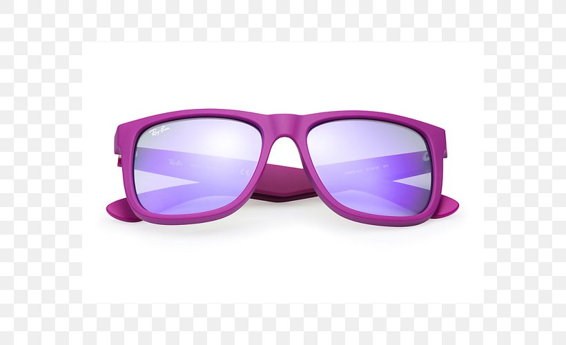 Goggles Ray-Ban Justin Classic Sunglasses, PNG, 582x500px, Goggles, Blue, Eyewear, Fuchsia, Glasses Download Free