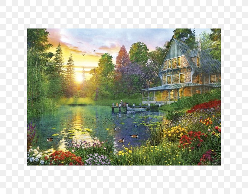 Jigsaw Puzzles Educa Borràs Puzzle Video Game, PNG, 640x640px, Jigsaw Puzzles, Acrylic Paint, Artwork, Bank, Bayou Download Free