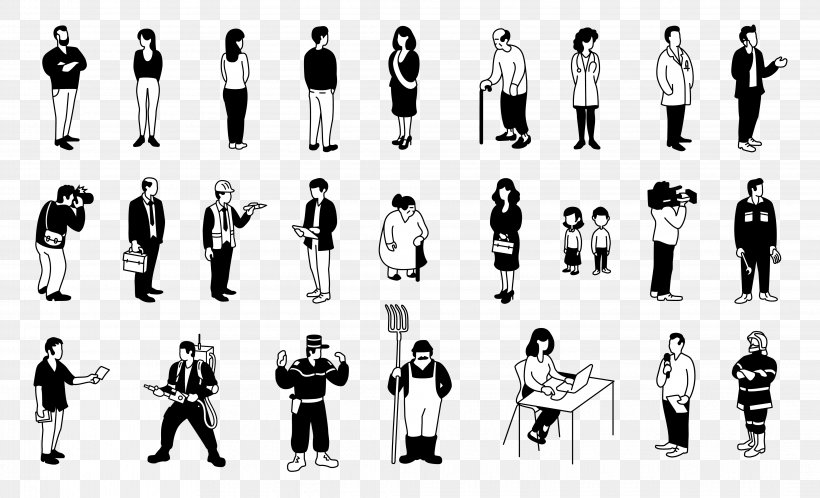 Pictogram Drawing Character Graphic Design, PNG, 4267x2596px, Pictogram, Art, Black And White, Business, Character Download Free