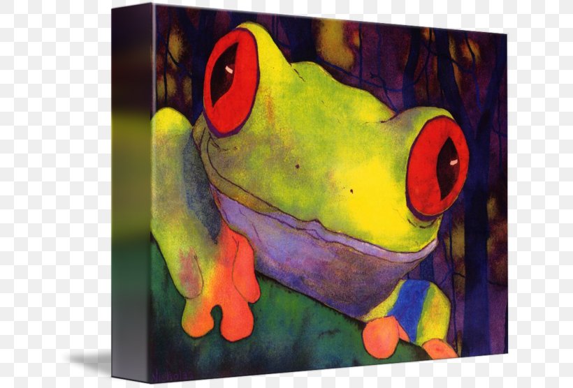 Tree Frog True Frog Modern Art Acrylic Paint, PNG, 650x556px, Tree Frog, Acrylic Paint, Acrylic Resin, Amphibian, Art Download Free