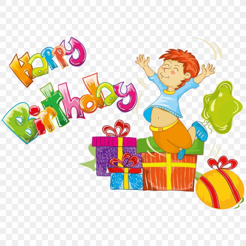Birthday Gift Party Child Clip Art, PNG, 1000x1000px, Birthday, Area, Art, Balloon, Cartoon Download Free