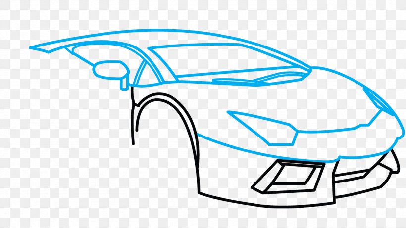Lamborghini Aventador Sports Car Drawing, PNG, 1280x720px, Lamborghini, Area, Automotive Design, Black And White, Blue Download Free