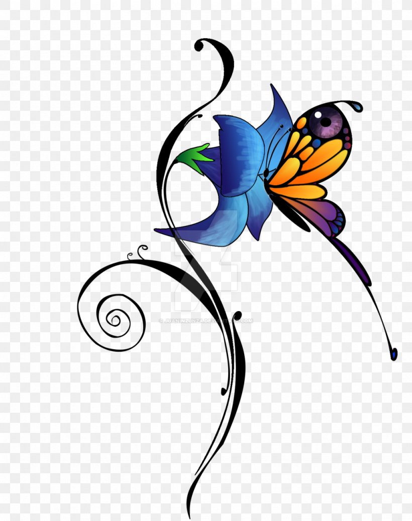 Butterfly Insect Tattoo Pollinator Art, PNG, 1024x1293px, Butterfly, Art, Artwork, Beak, Branch Download Free