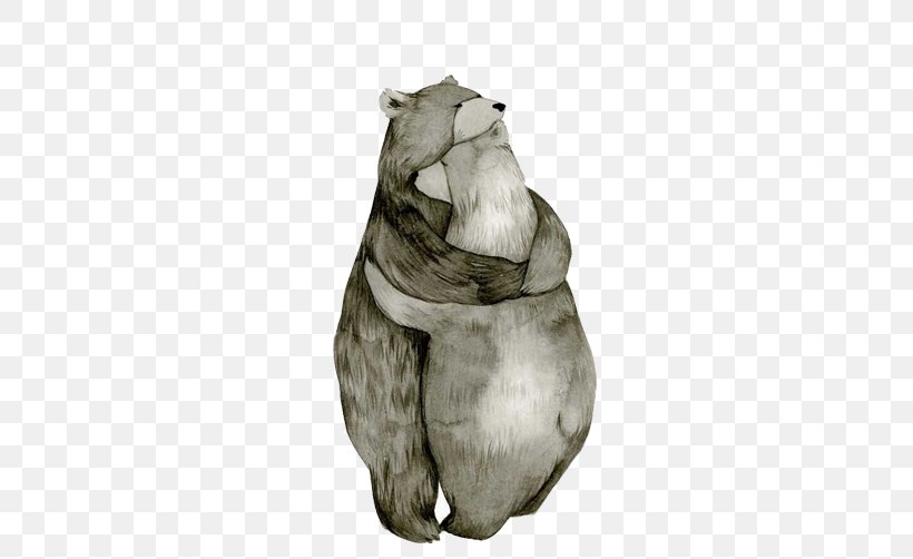 Bear Hug Drawing Illustration, PNG, 502x502px, Watercolor, Cartoon, Flower, Frame, Heart Download Free