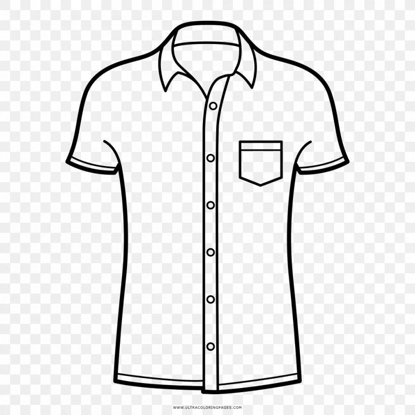 T-shirt Collar Drawing Sleeve, PNG, 1000x1000px, Tshirt, Area, Black, Black And White, Blouse Download Free