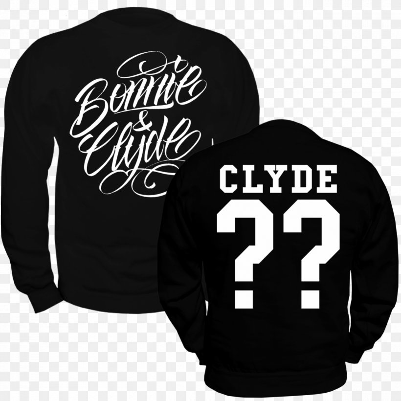 Hoodie T-shirt Bonnie And Clyde Jumper Sweater, PNG, 1300x1300px, Hoodie, Black, Bluza, Bonnie And Clyde, Bonnie Parker Download Free
