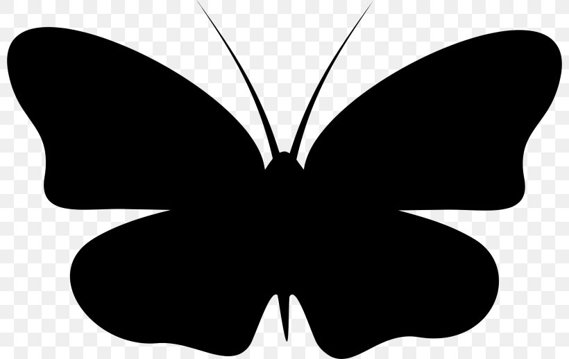 Monarch Butterfly Silhouette Clip Art, PNG, 800x518px, Butterfly, Arthropod, Black, Black And White, Brush Footed Butterfly Download Free