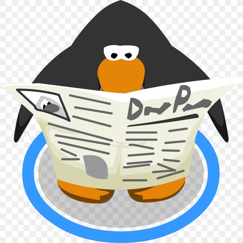 Club Penguin Newspaper Clip Art, PNG, 1675x1677px, Club Penguin, Animation, Beak, Bird, Brand Download Free