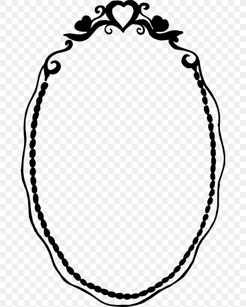 Drawing Picture Frames Clip Art, PNG, 682x1024px, Drawing, Black And White, Body Jewelry, Cameo, Chain Download Free