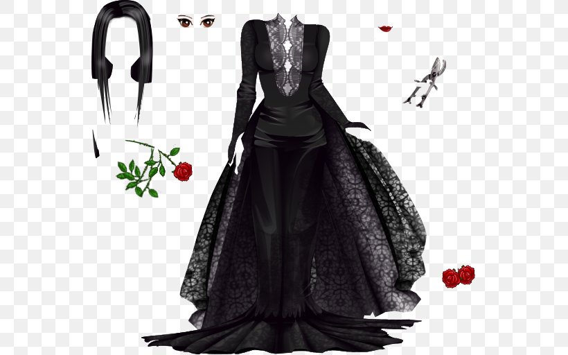 Costume Design Gown Black M, PNG, 555x512px, Costume Design, Black, Black M, Costume, Dress Download Free