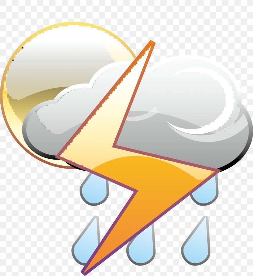 Lightning Thunder Rain, PNG, 2199x2400px, Lightning, Cartoon, Cloud, Electricity, Orange Download Free