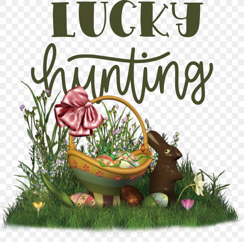 Lucky Hunting Happy Easter Easter Day, PNG, 3000x2985px, Happy Easter, Easter Day, Flower, Flowerpot, Hay Flowerpot With Saucer Download Free