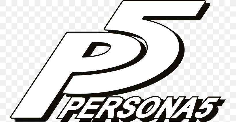 Persona 5 Logo Brand Clip Art Poster, PNG, 750x425px, Persona 5, Area, Black And White, Brand, Calendar Download Free