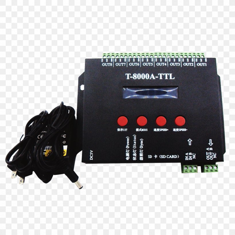 Battery Charger Light-emitting Diode Pixel Controller, PNG, 1000x1000px, Battery Charger, Computer Hardware, Controller, Device Driver, Electronic Component Download Free