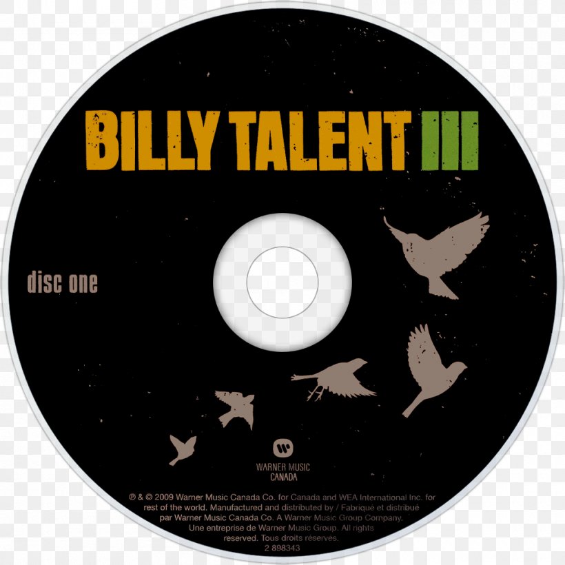 Billy Talent III DVD Compact Disc STXE6FIN GR EUR, PNG, 1000x1000px, Dvd, Billy Talent, Bonus Track, Brand, Certificate Of Deposit Download Free