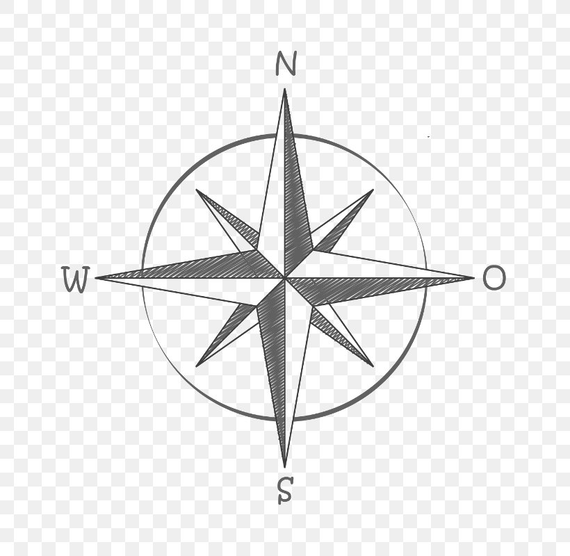 Compass Rose Wind Rose Royalty-free, PNG, 800x800px, Compass Rose, Black And White, Line Art, Royaltyfree, Star Download Free