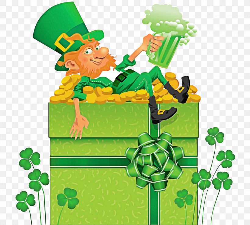 Saint Patricks Day, PNG, 3000x2703px, Saint Patricks Day, Cartoon, Clover, Drawing, Green Download Free