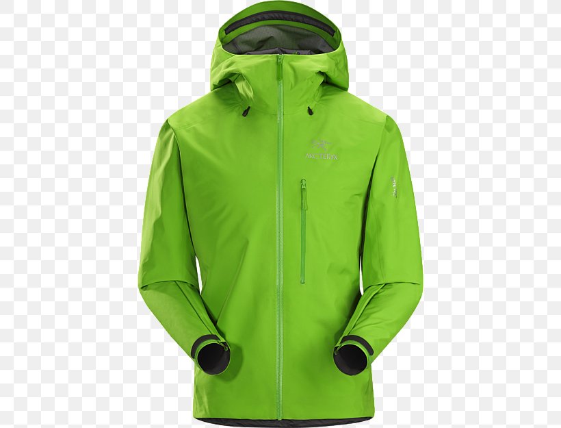 Arc'teryx Gore-Tex Jacket Coat Clothing, PNG, 450x625px, Goretex, Climbing, Clothing, Coat, Green Download Free