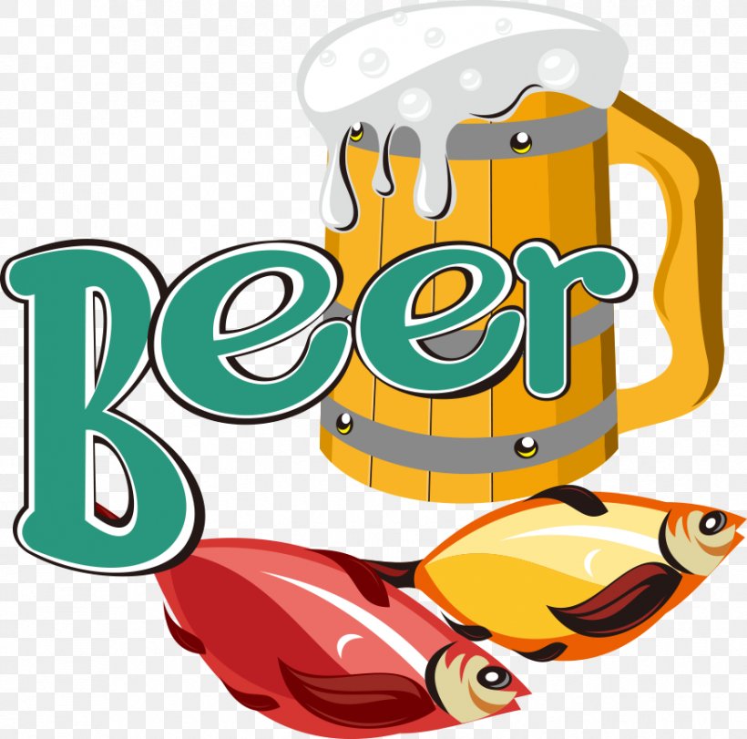 Beer Fish Vecteur, PNG, 876x867px, Beer, Designer, Drawing, Fish, Text Download Free